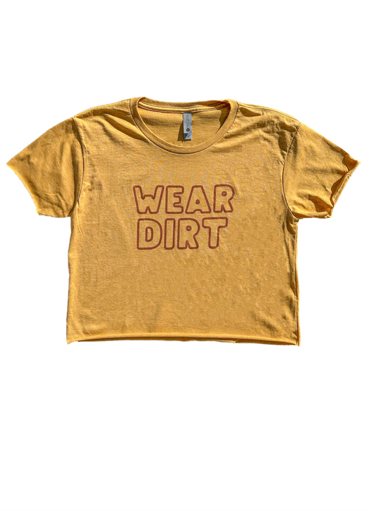 wear dirt crop top mustard chattanooga tennessee next level crop