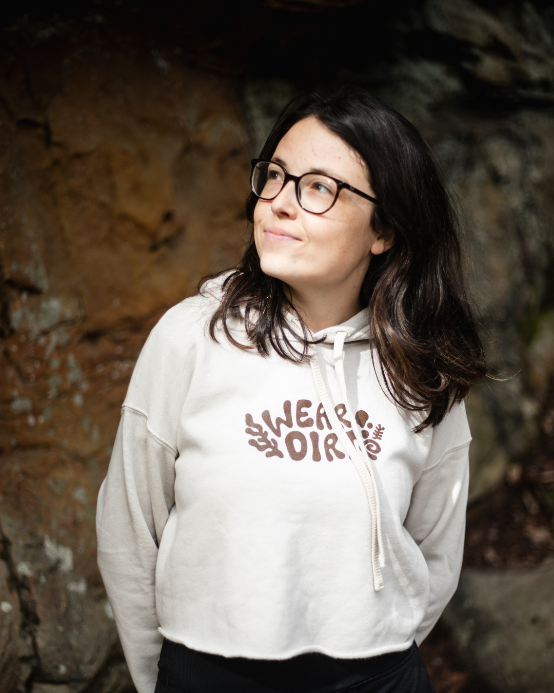 wear dirt cropped hoodie