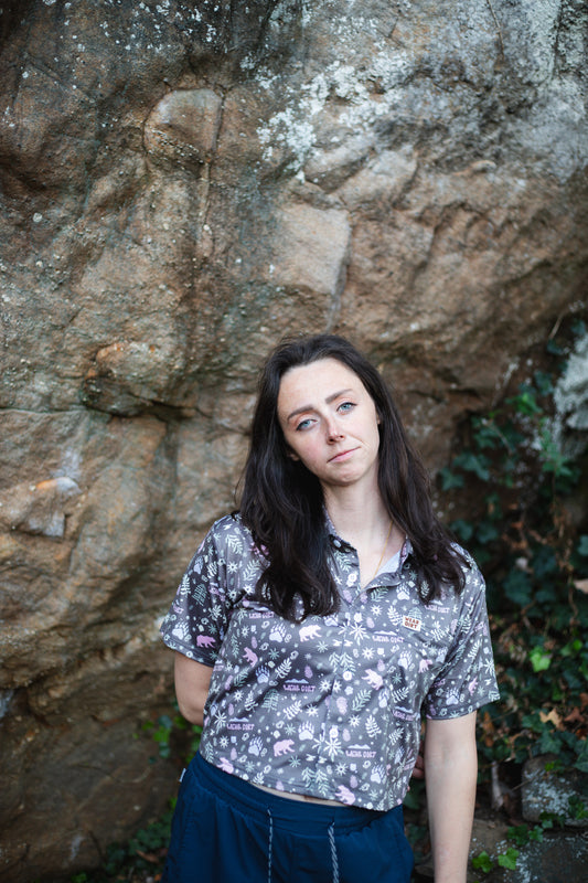 smoky mountain crop button up athletic hiking camping biking shirt chattanooga tennessee wear dirt