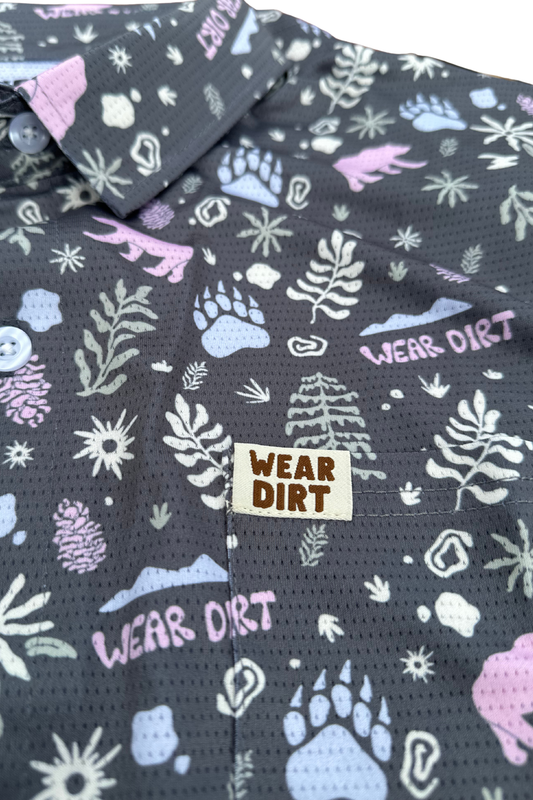 smoky mountain crop button up athletic hiking camping biking shirt chattanooga tennessee wear dirt