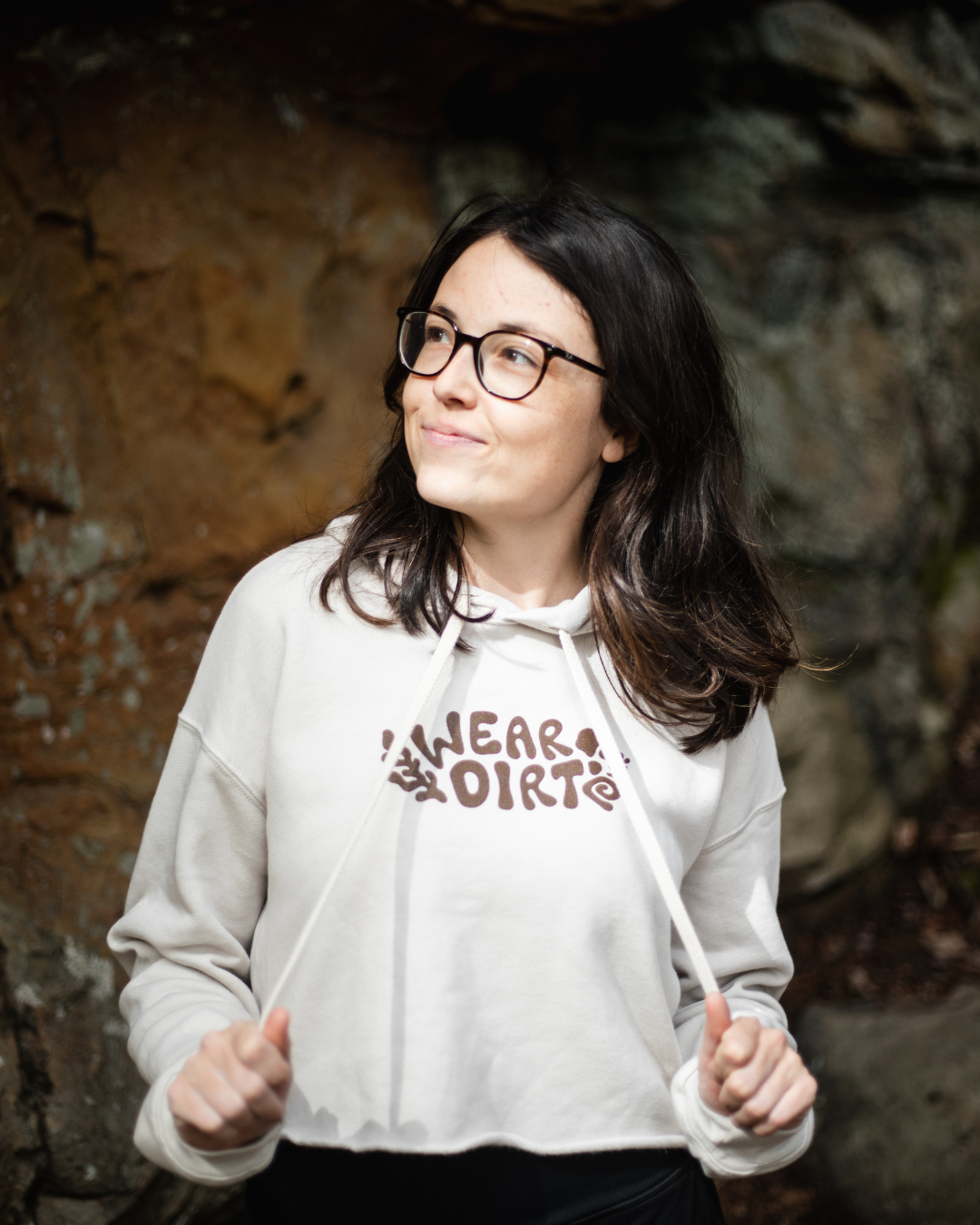 wear dirt cropped hoodie