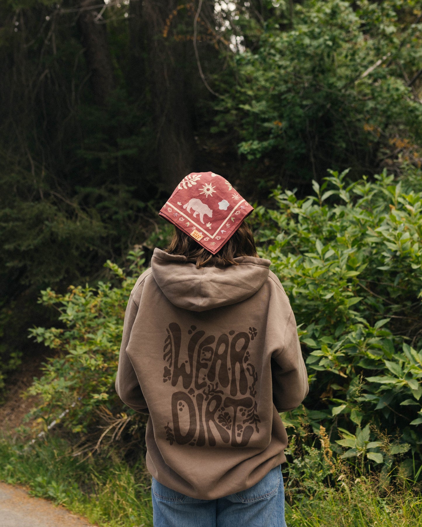 wavy wear dirt hoodie - brown