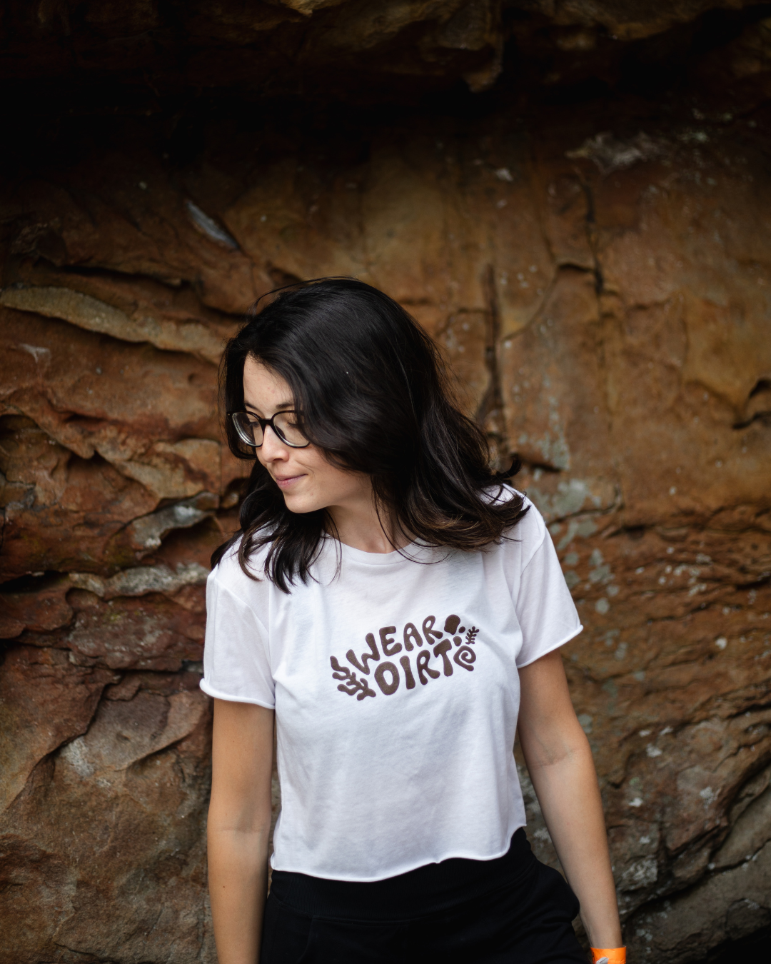 forest floor wear dirt cropped tee