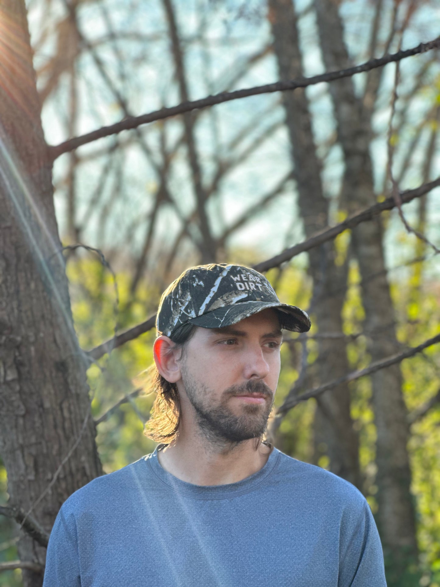 wear dirt camo dad hat