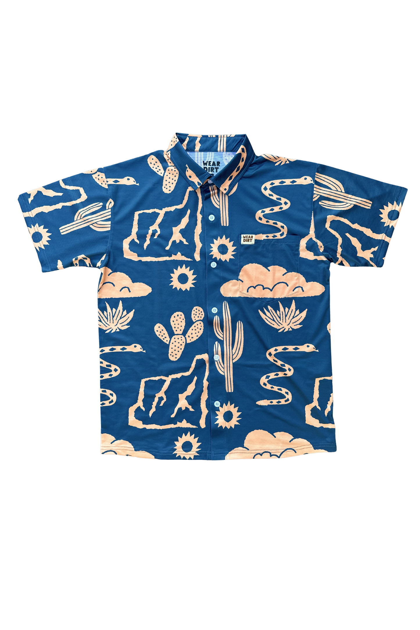 wear dirt athletic button up midnight navy blue chattanooga tennessee