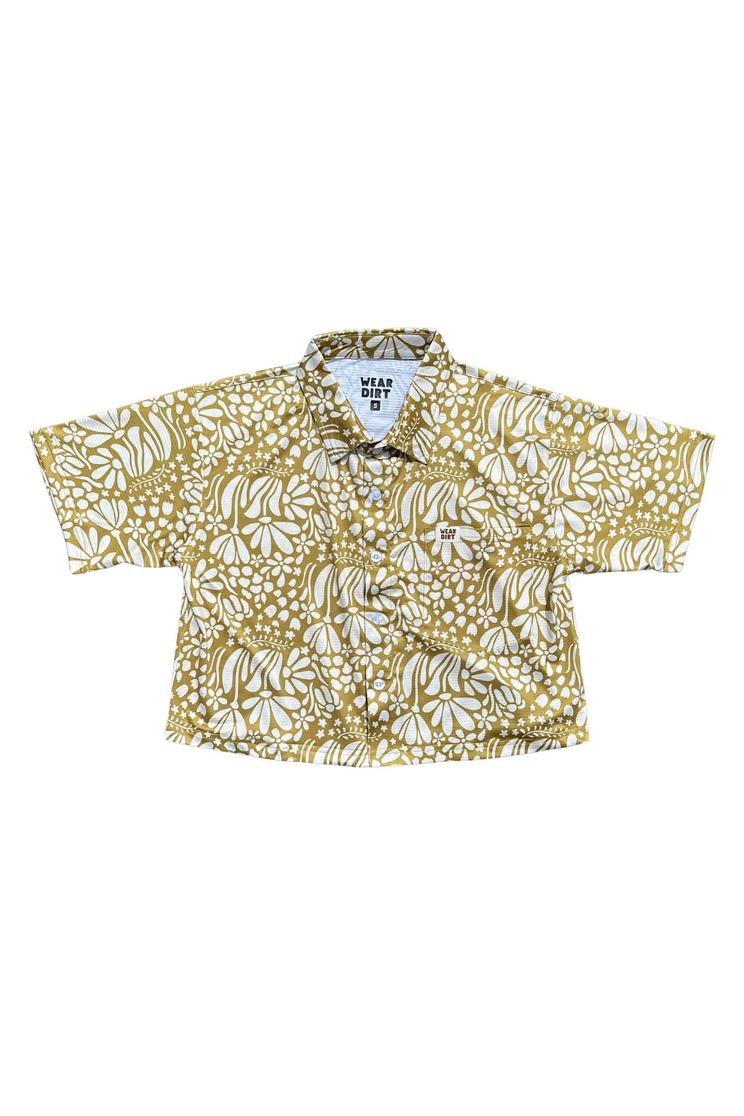 Floral Cropped Button Up
