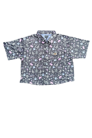 Smoky Cropped Button Up
