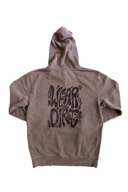 wavy wear dirt hoodie - brown